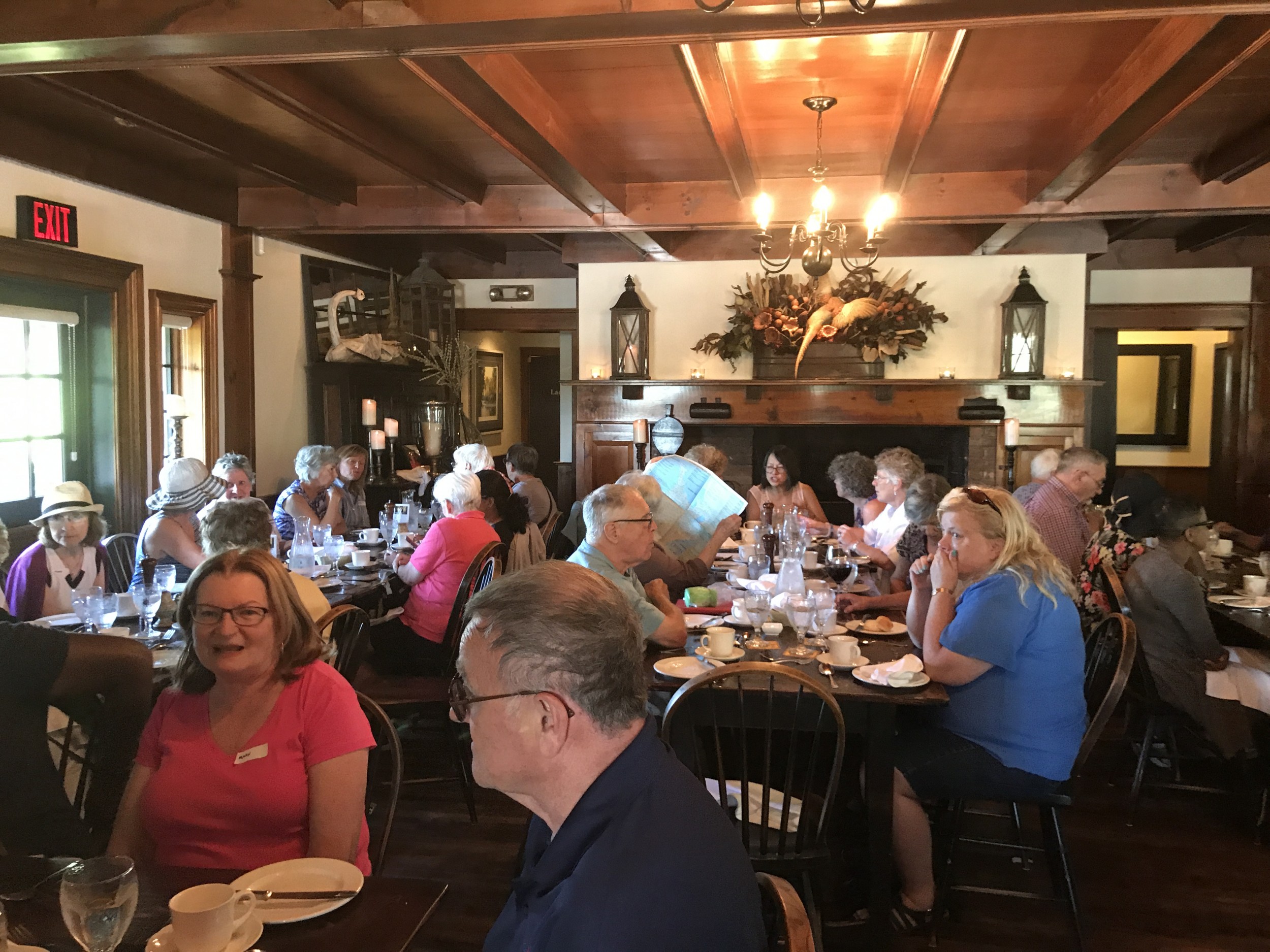 phs 2018 bus tour lunch at Mrs Mitchells